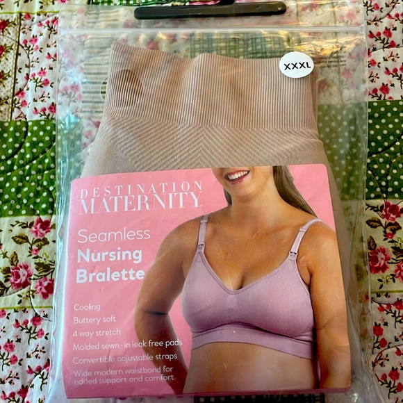 Destination Maternity Seamless Nursing Bralette Bra (Size XXXL) NEW! Light Taupe - Picture 1 of 6